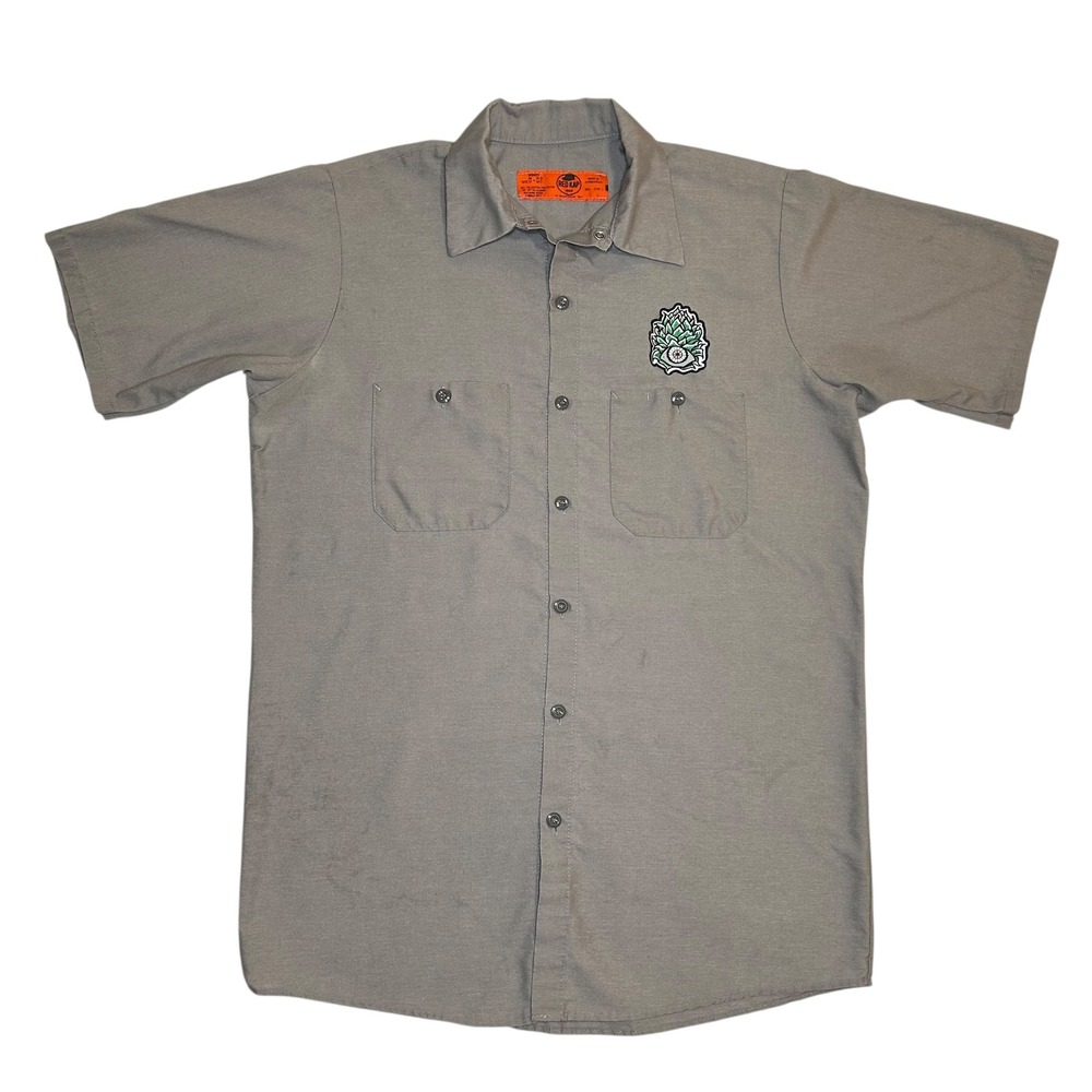 Red Kap Mens Gray Short Sleeve Work Shirt Cyclhops Bike Cantina Size‎ Medium